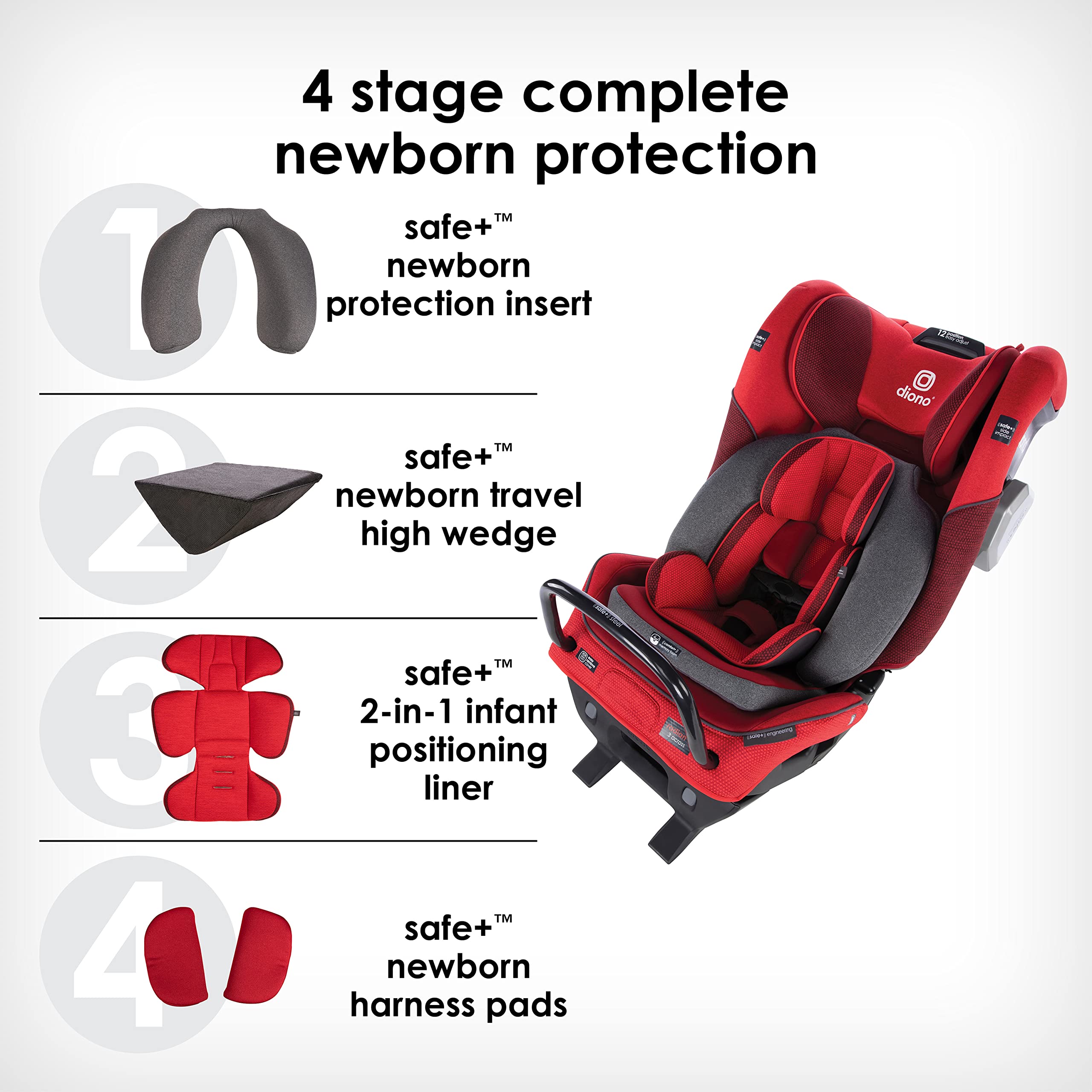 Diono Radian 3QXT 4in1 Rear and Forward Facing Convertible Car Seat