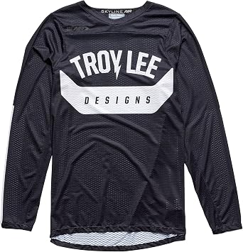 Troy Lee Designs Long Sleeve Skyline Air Adult Mountain Bike Jersey, Aircore Black, X-Large