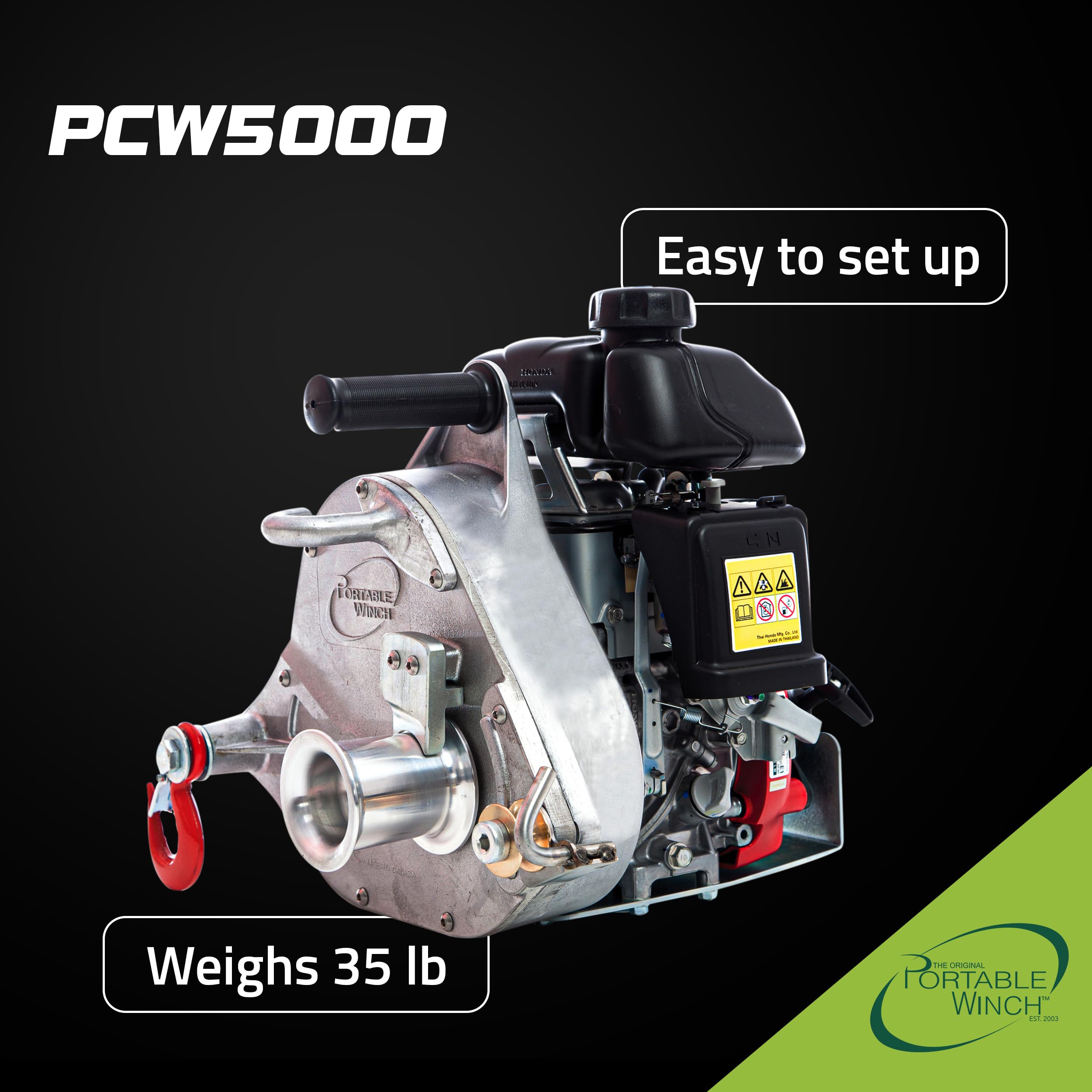 ホンダ ポータブル エンジンウインチ PCW5000 集材機 4輪駆動車脱出 