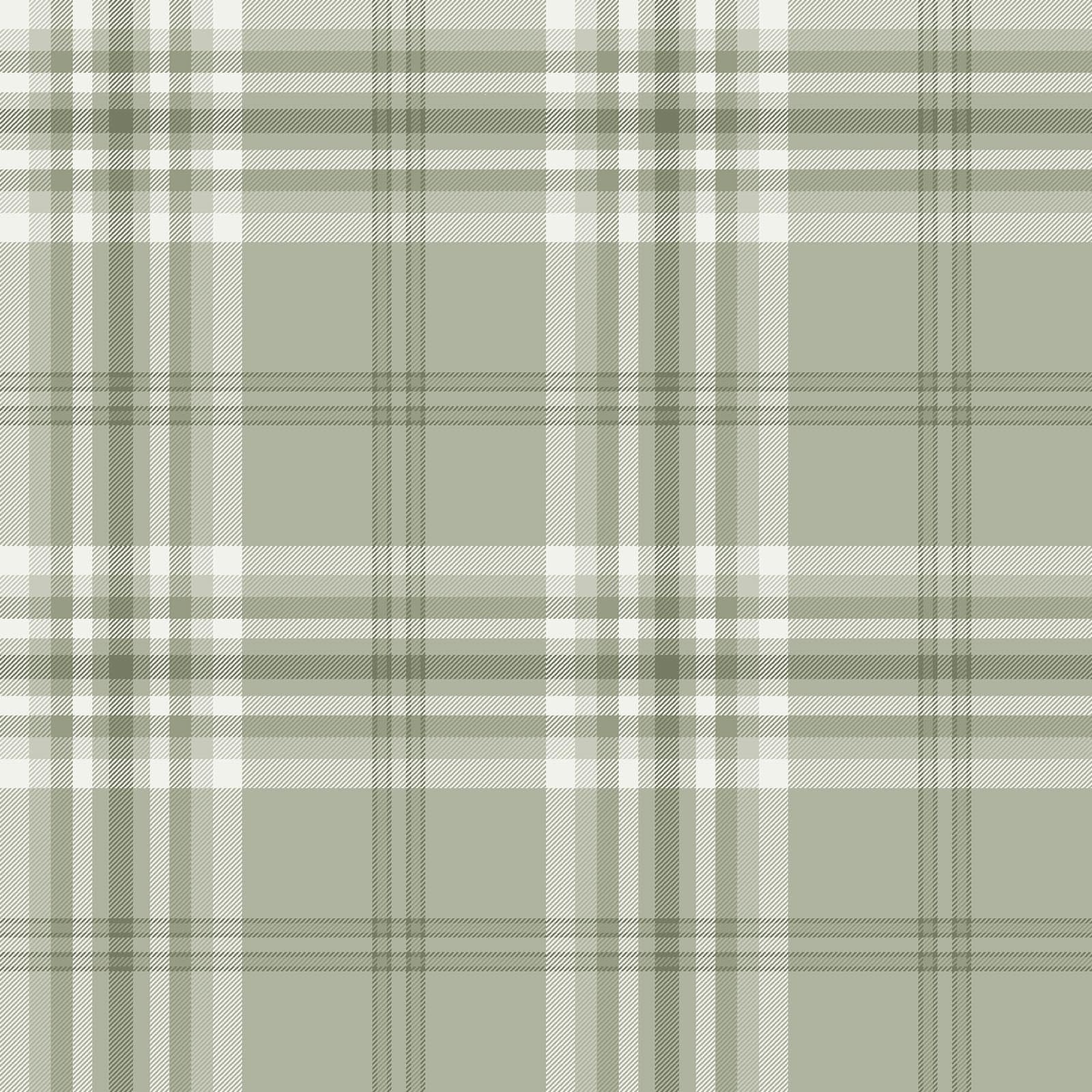 Catherine Lansfield Kelso Check Wallpaper Sage Green