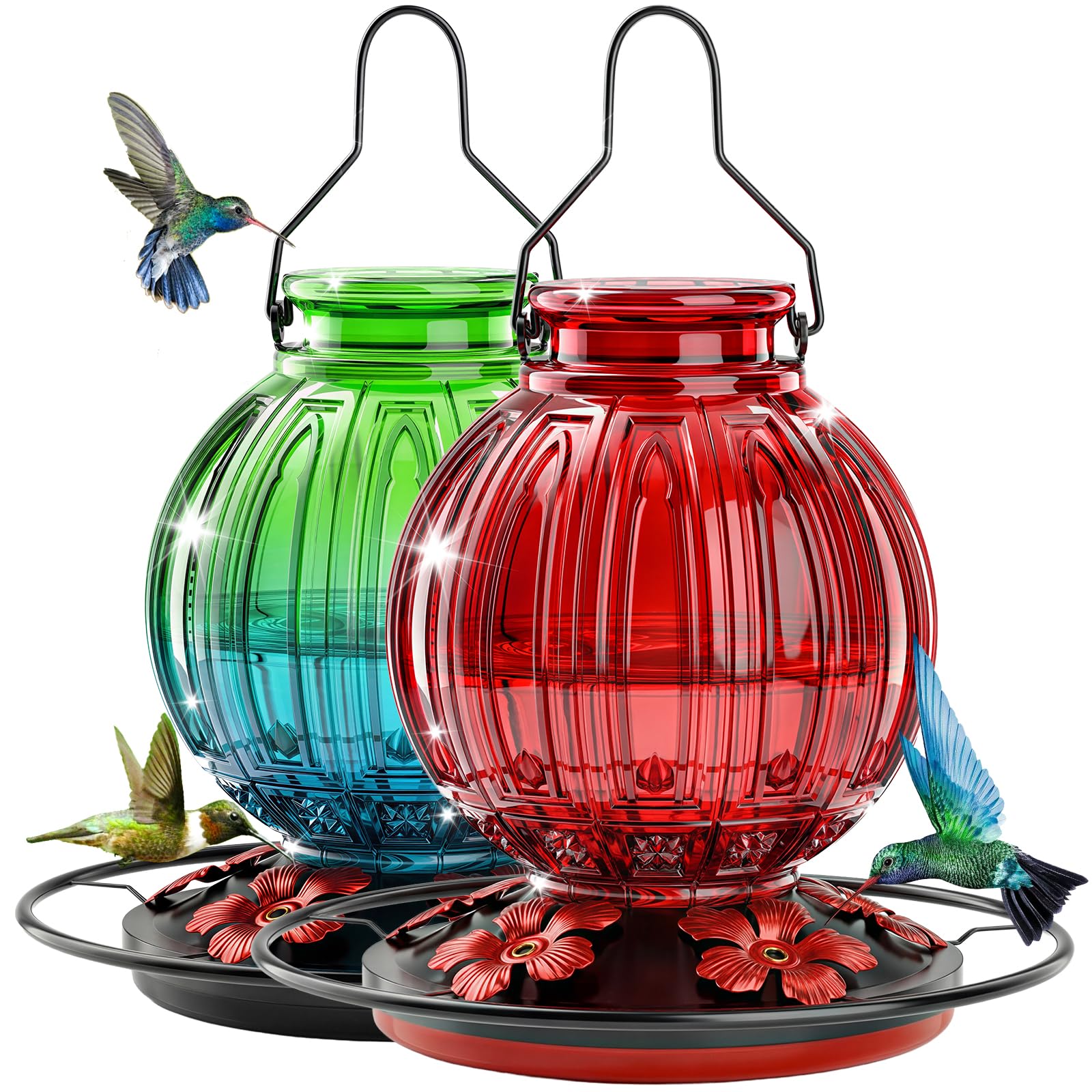 Grete Gotye 2 Pack Glass Hummingbird Feeder - birds | Mubboo