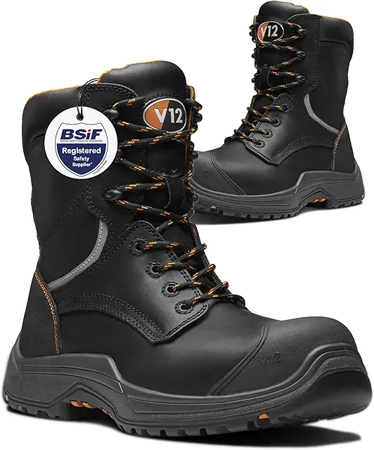 Men's Insulated Work Boots: Avenger IGS S3 Safety Boots - Black UK 10