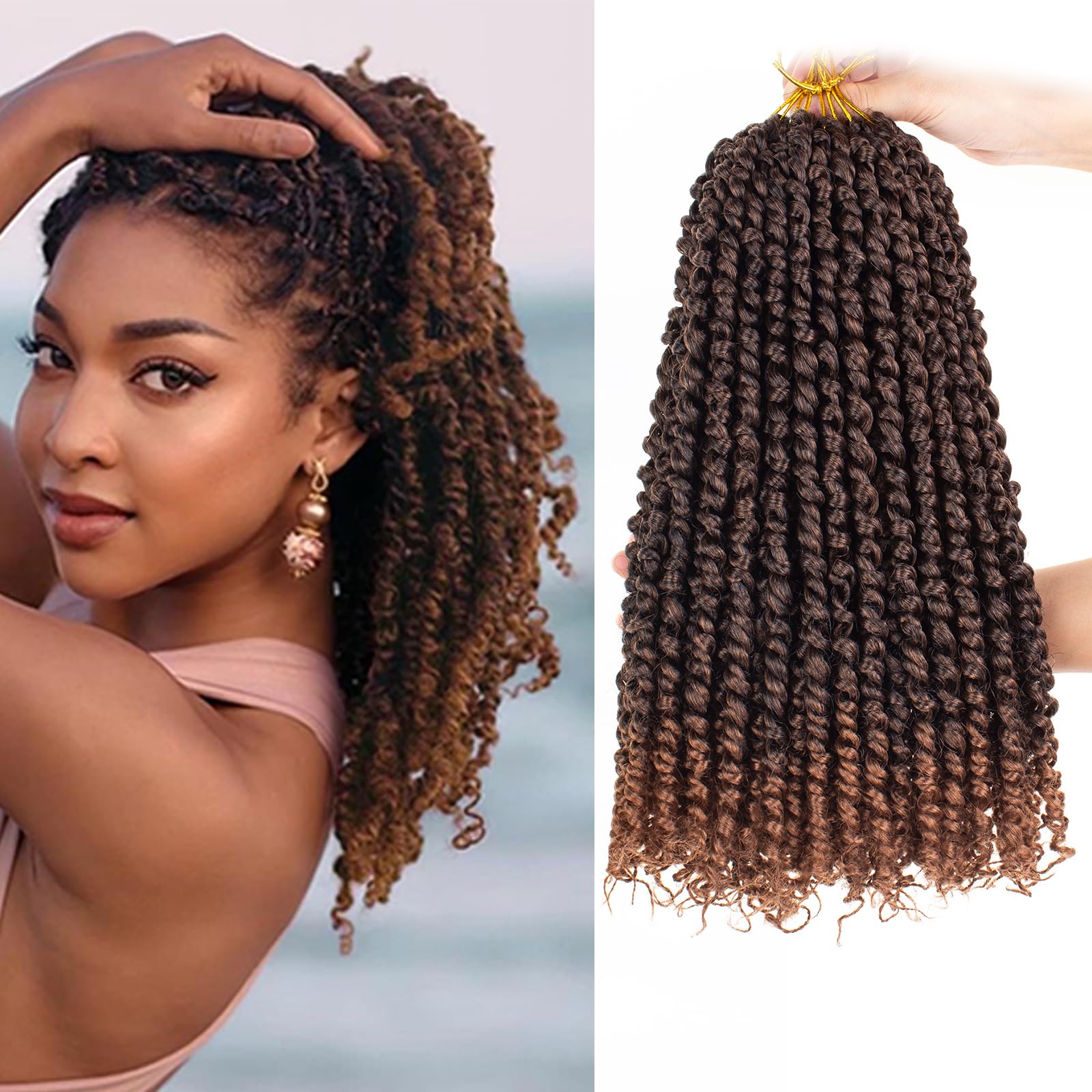 Amazon.com : Leeven Crochet Hair for Women 14 Inch Pre Twisted