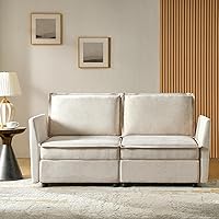 Vista 24 de HULALA HOME - Juego Moderno de Sofás de Chenilla, Sofá de 1 Plaza, Sofá de 3 Plazas, Juego de 2 Sofás Nube con Almacenamiento, Cómodos Sofás Butacas