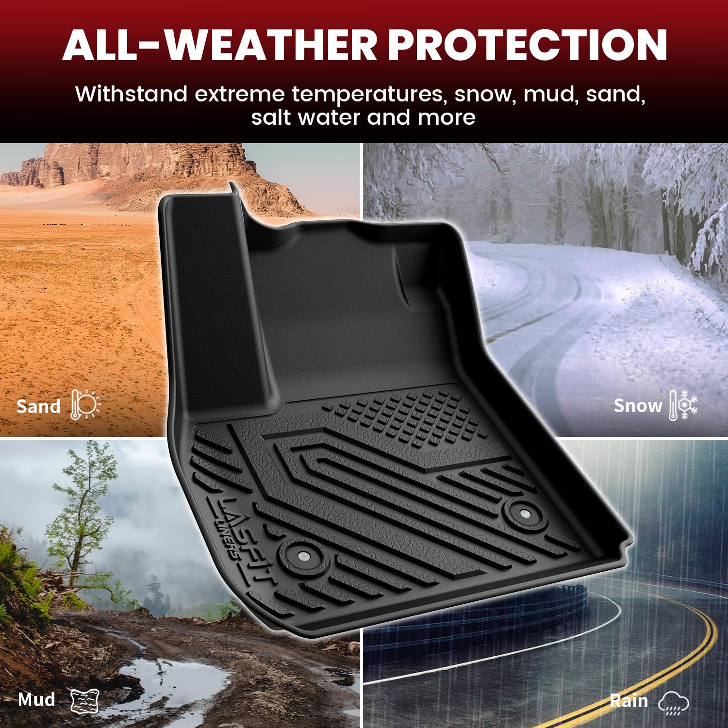 matts　27.0㎝ Dee Zee All-Weather Front Automotive Floor Mats, 1/4 in. x