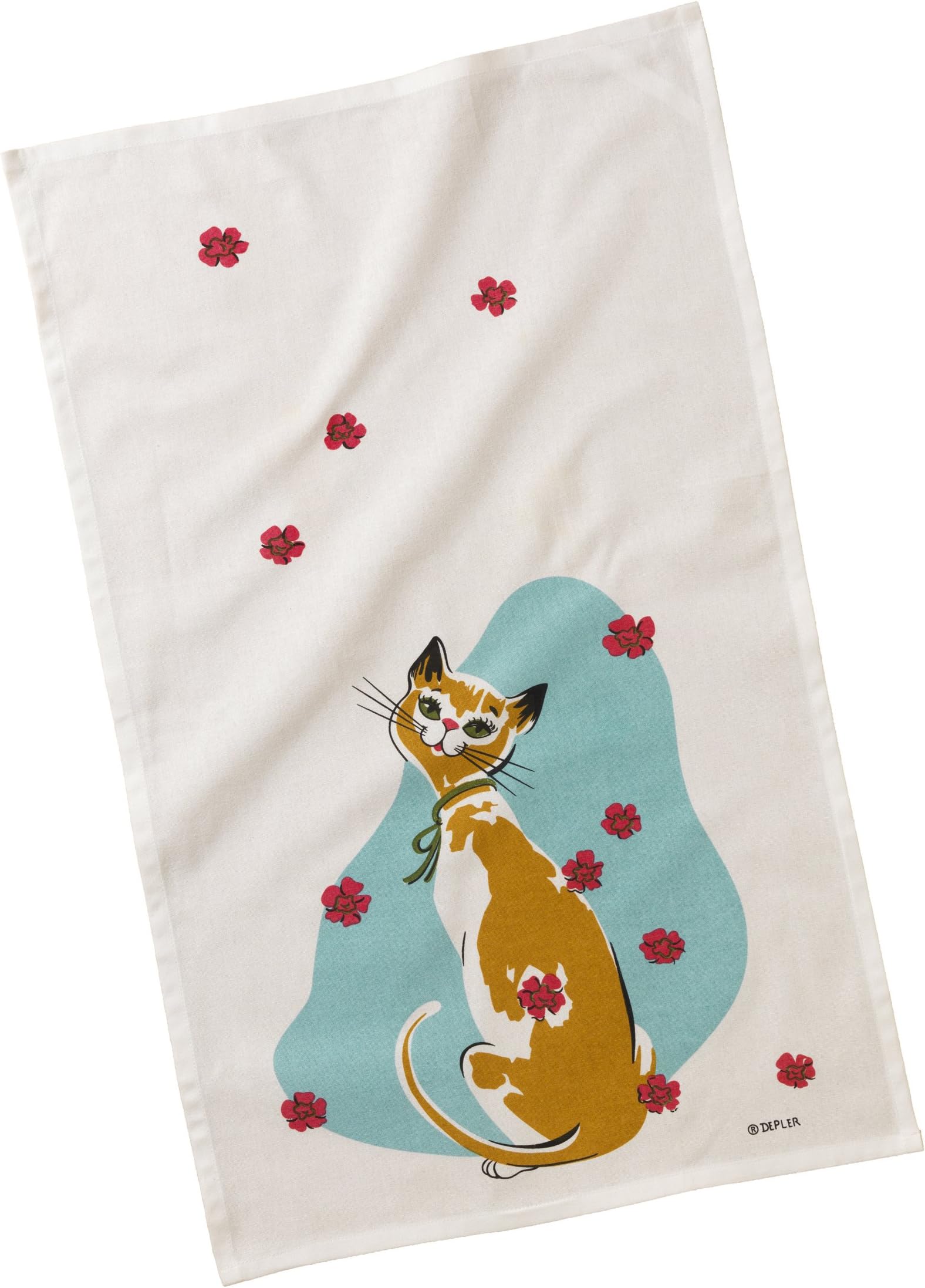 Spring Flowers Cat Dish Towel