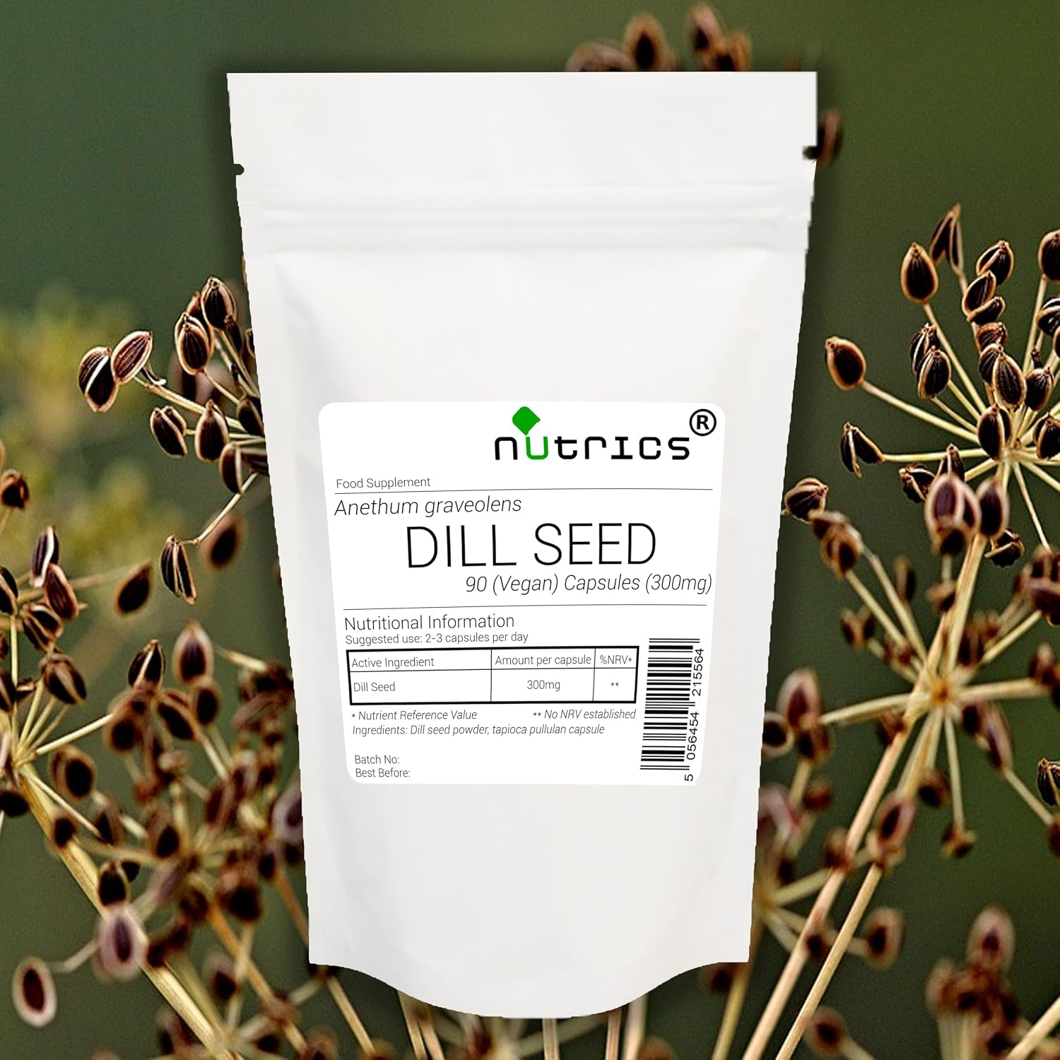 Nutrics® Dill Seed 300mg x 1000 V Capsules (1 Year Supply)