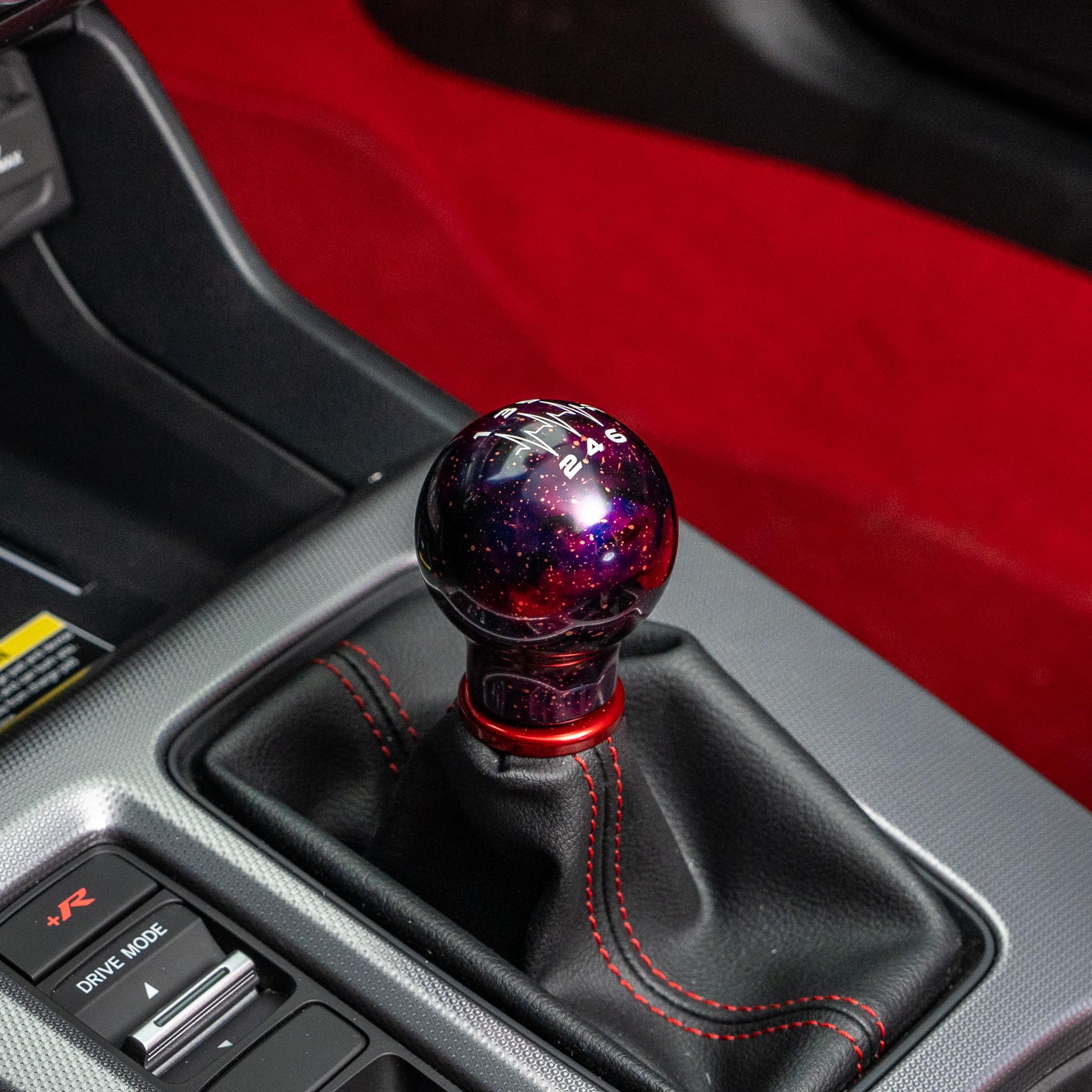 Billetworkz Cosmic Space Heartbeat Shift Knob Compatible with Subaru 6 Speed WRX: 2015-25 / STI: 2004-21, Purple Cosmic