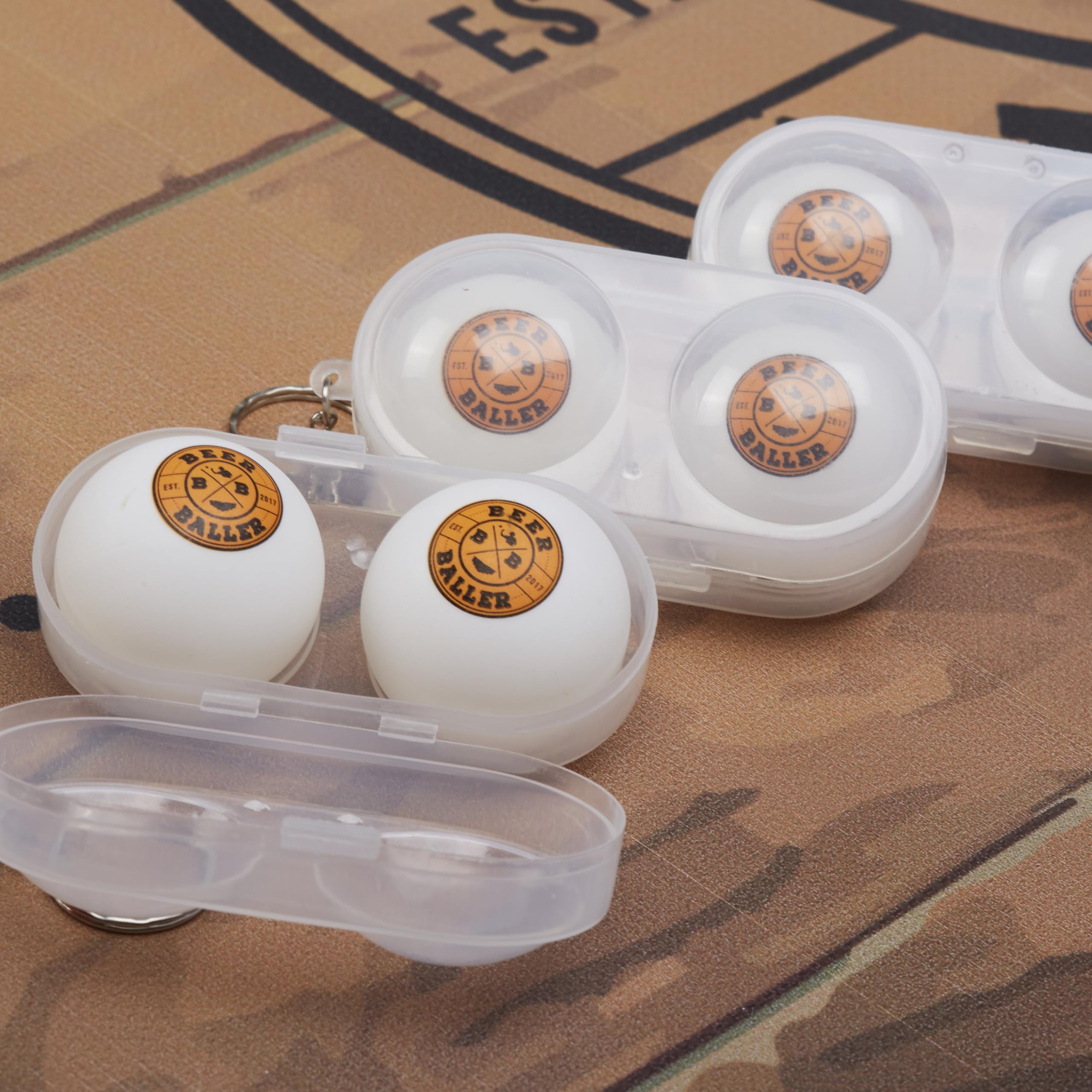 BeerBaller Set Da Beer Pong – 2 Portabicchieri, 22 Bicchieri Rossi E 3 Palline – Galleggianti!