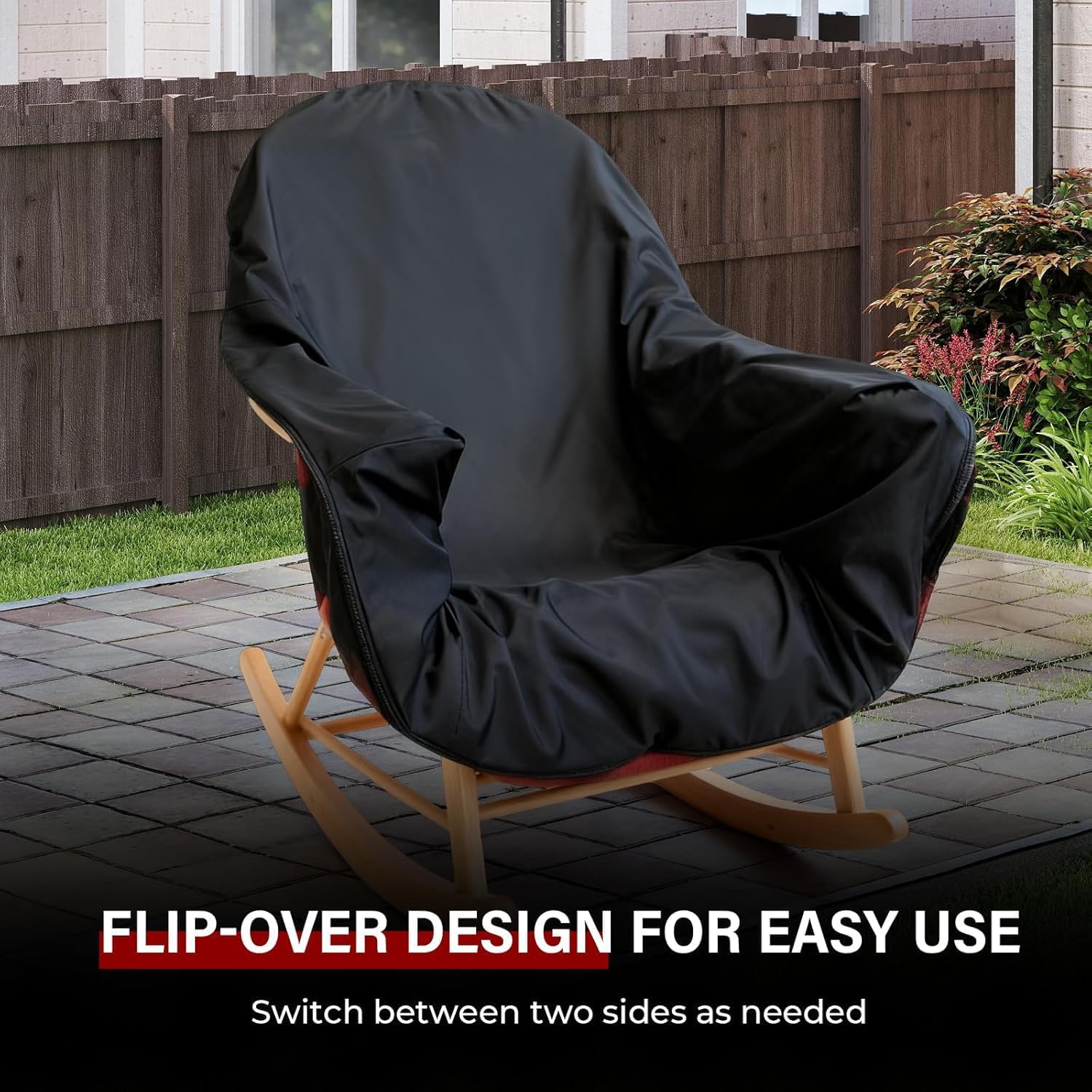 Waterproof Double Sided Chair Blanket, Cozy Sherpa Camping Blanket, Folding Outdoor Chair Covers for Patio, Lawn, Bonfire, Pool & Office Chairs (Red)