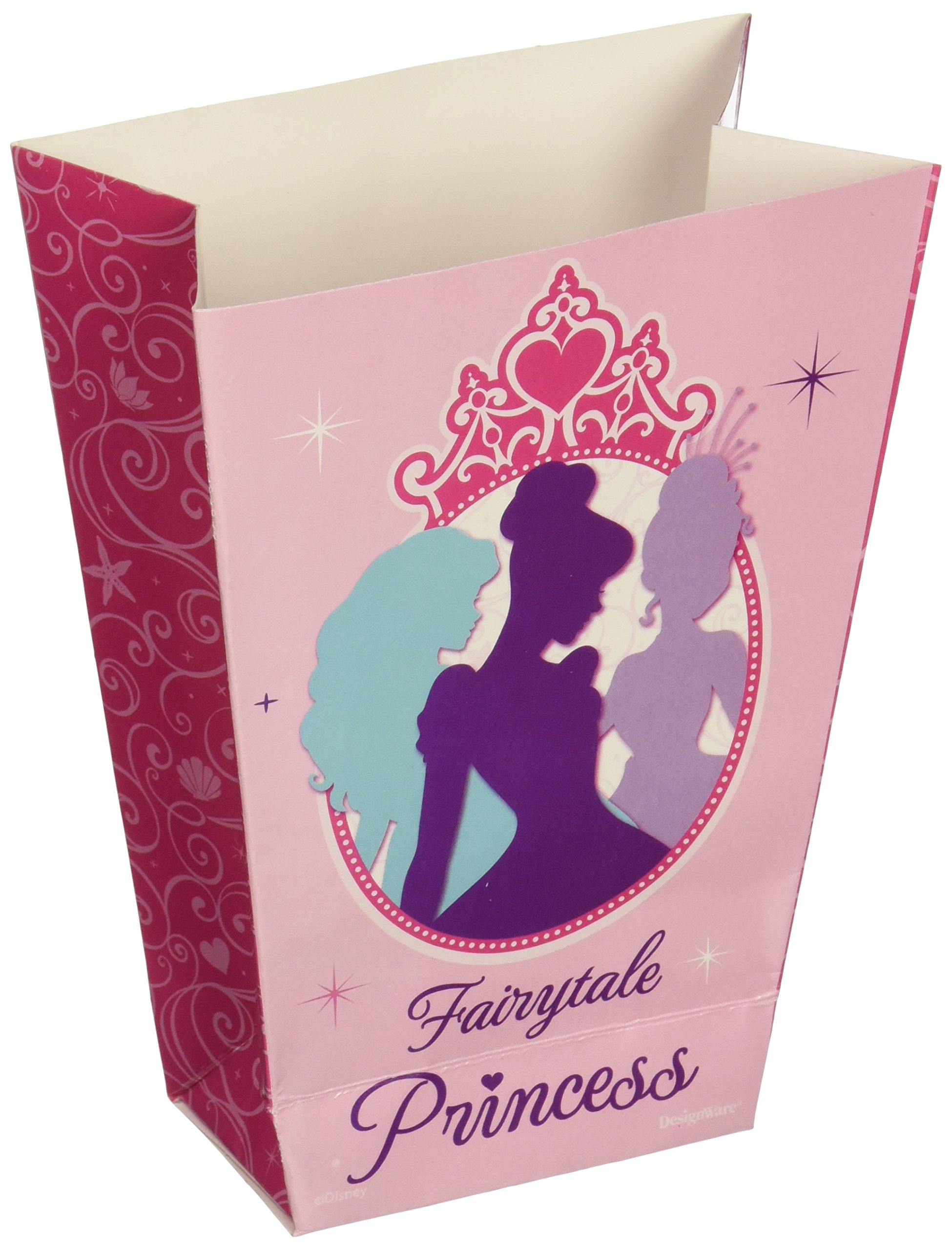 Disney Princess Boutique Shaped Birthday Party Favour Boxes (16 Pack), Pink, 5 1/4