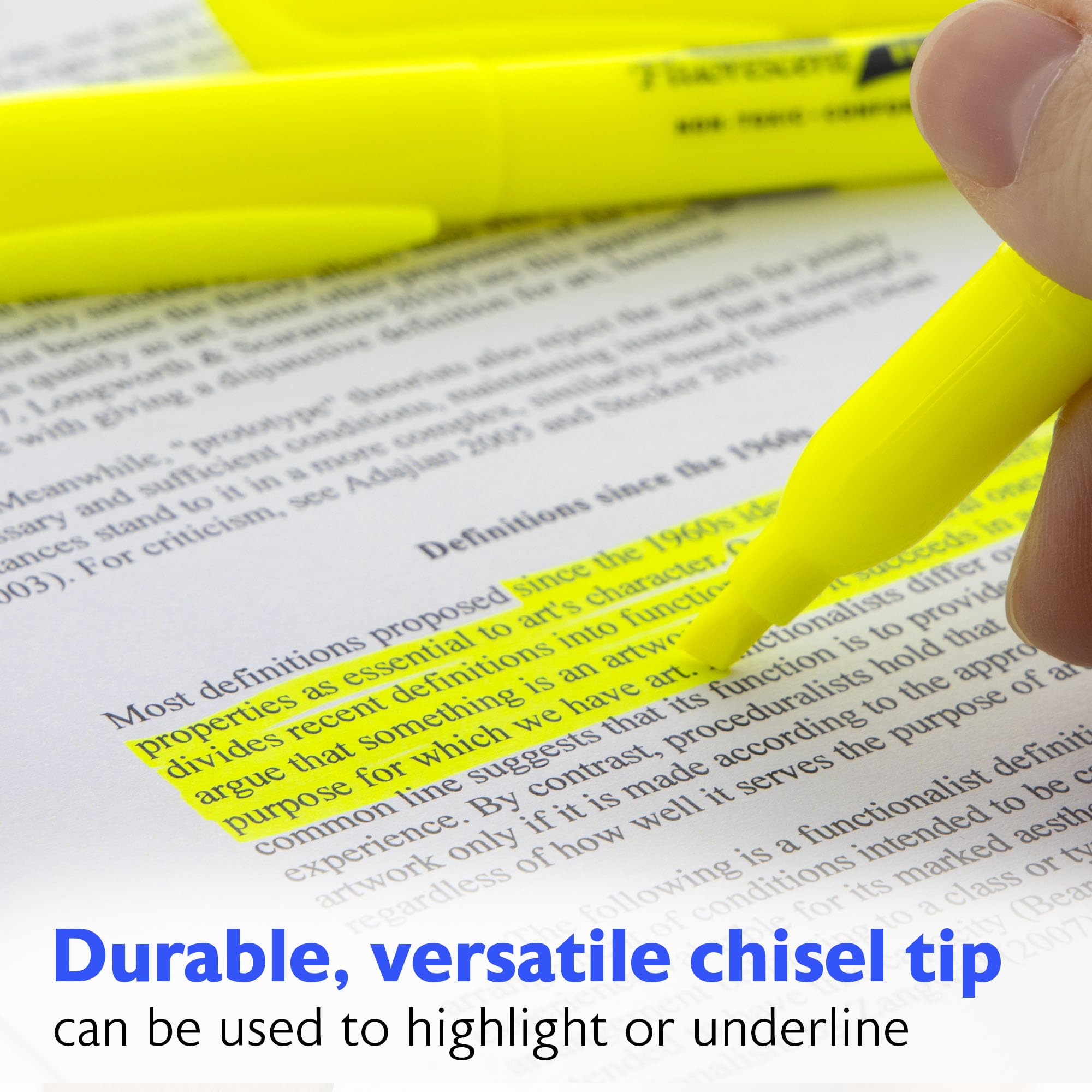 Bazic bolígrafo estilo rotulador fluorescente con clip de bolsillo, 5 por paquete