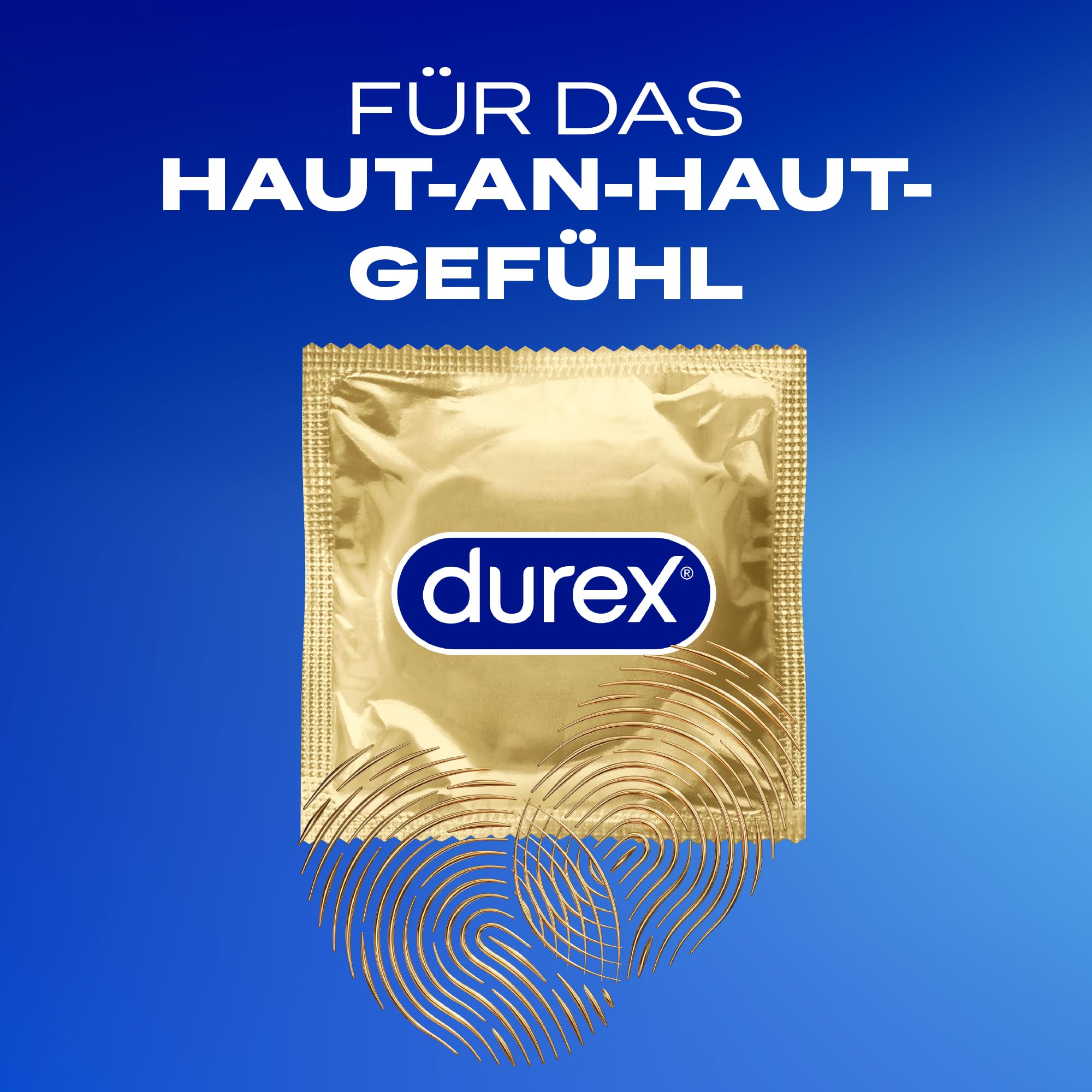 Durex Hautnah Latexfrei Kondome - Latexfreie Kondome aus Real-Feel-Material & mit anatomischer Easy-On-Form - Ohne Latex - 30er Pack 1 x 30 Stück