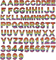 Vista 30 de GYGYL 36 Parches de Letras y Números para Planchar, Parches de Letras de Animales, Parche Bordado del Alfabeto A-Z, Números 0-9 Aplique para Ropa