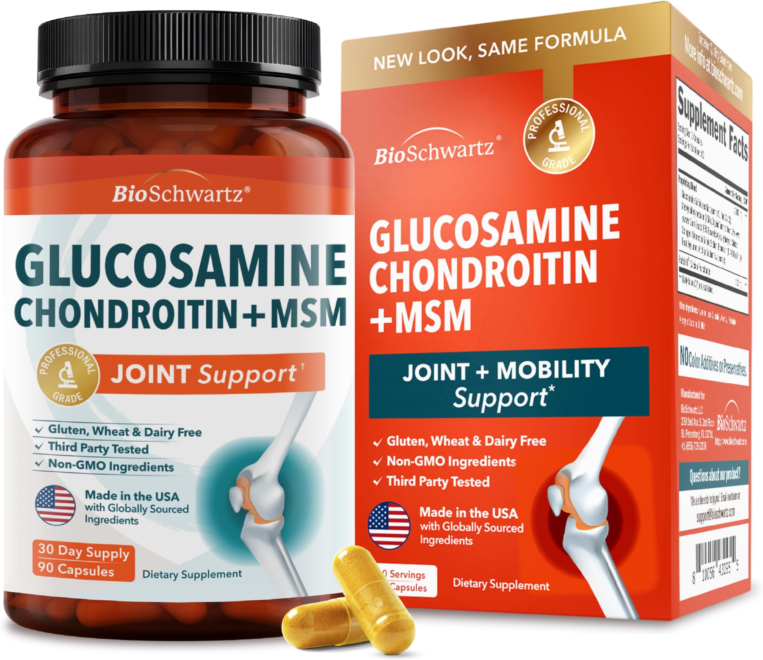 Glucosamine MSM, Chondroitin Anti Inflammatory Gluten-free Supplement