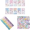 Unicorn Stationery Set - Unicorn Party Bags Fillers, Unicorns Pencils, Unicorns Book, Girls Gifts for Birthday, School Stationery, Rewards, Supplies Pre Filled Party Bags, Girls Stationery Set
