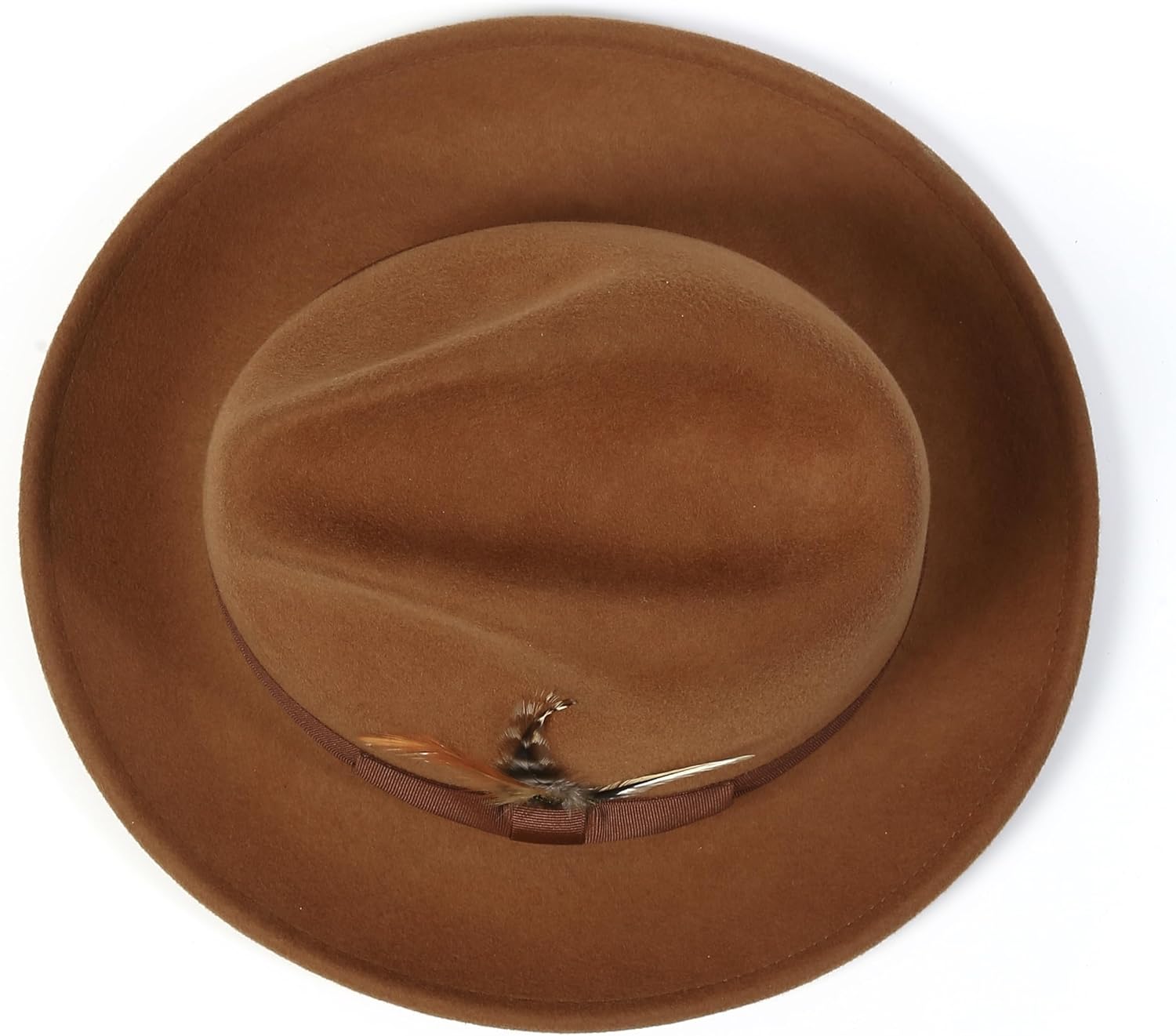 MONTIQUE Fedora Hats for Men – Snap Brim, Crushable, Elegant 100% Winter Wool Felt Fedora - Unique Gifts for Men - H-10