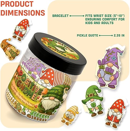 Miniatura 4 de Frasco de Gnomo Positivo con 60 Tarjetas de Afirmaciones Diarias, Gnomo de Apoyo Emocional, Mini Gnomos Alentadores, Decoraciones de Cumpleaños