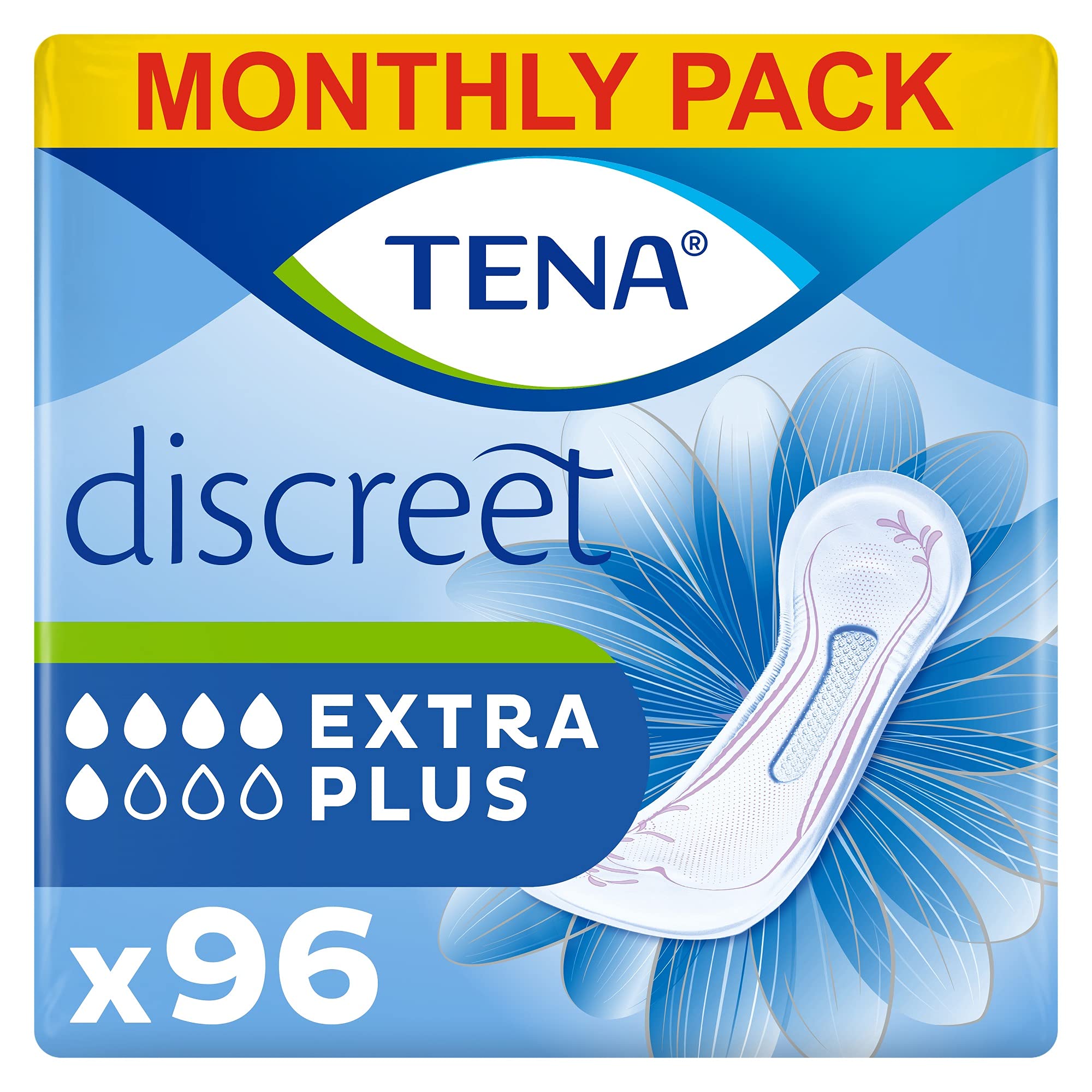 Buy TENA Discreet Extra Plus, 96 Incontinence Pads (16 x 6 packs