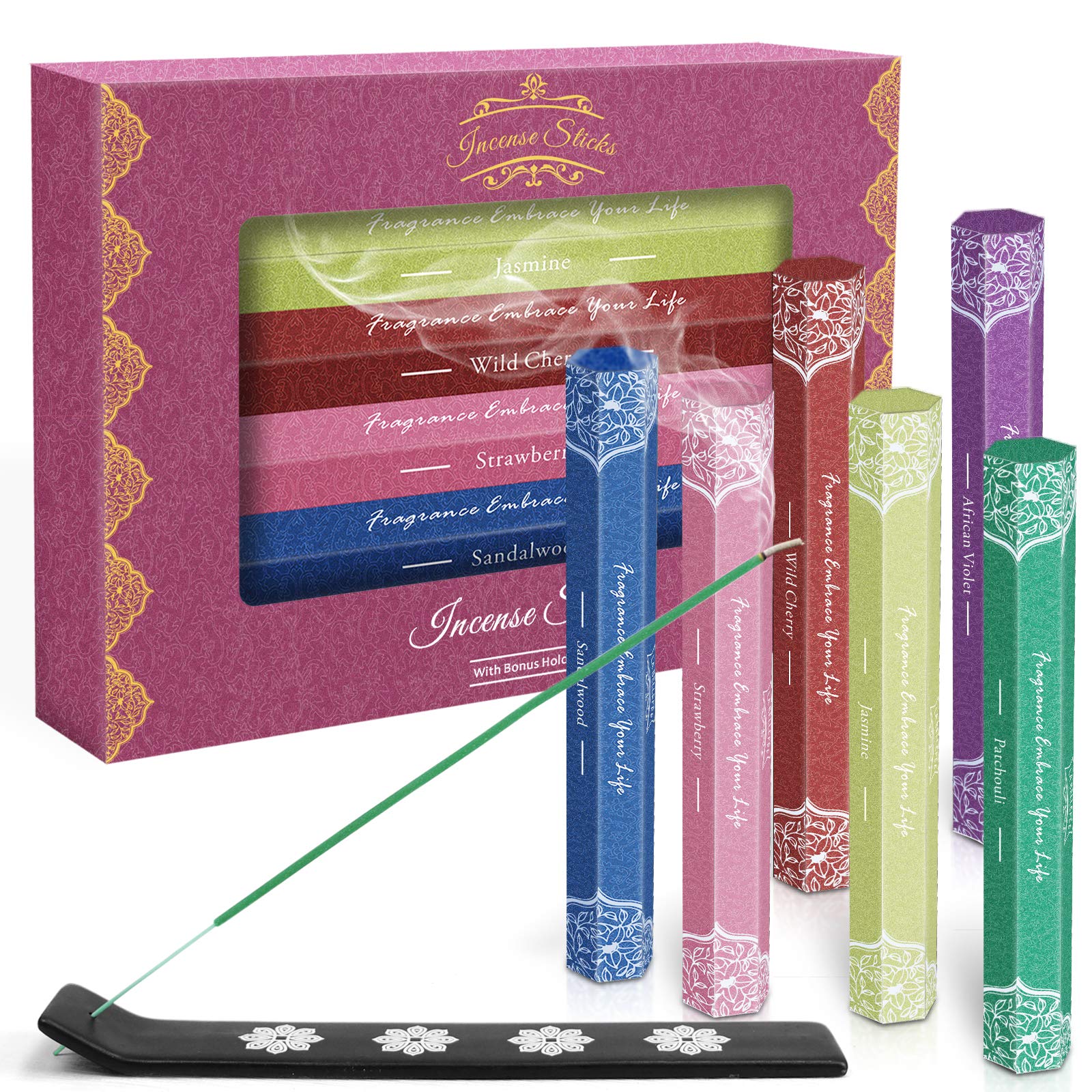 Buy SCENTORINI Incense Sticks, Scented Incense Sticks Gift Set, Sandalwood, Patchouli, African