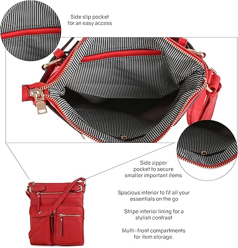 Miniatura 3 de Bolso tipo bandolera para mujer SG SUGU Katie, liviano, con varios bolsillos