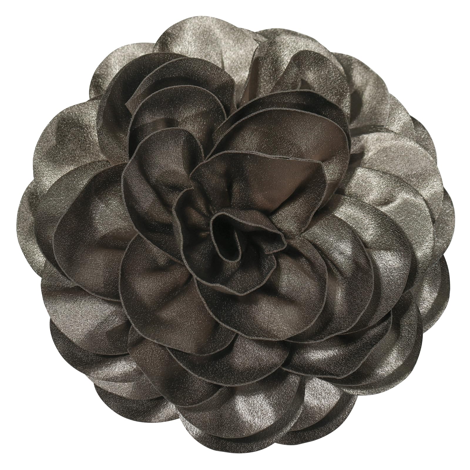 Big Flower Dainty Satin Fabric Rose Flower Brooches Large Rose Flowers Satin Lapel Brooches for Women Wedding Dinner Party Decoration 7.48 Inches