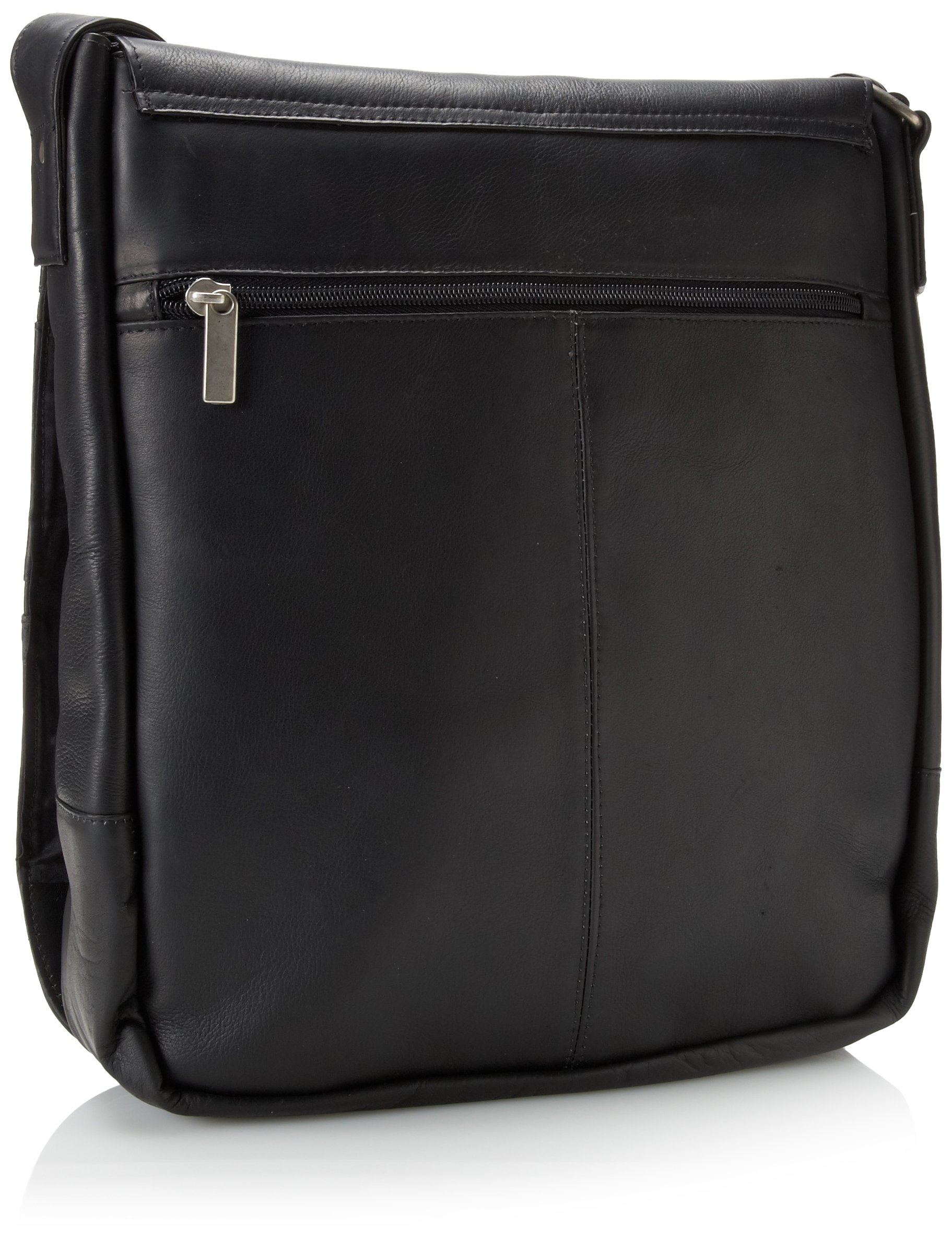 David King & Co. Laptop Messenger Bag with 2 Zip Pockets, Black, One Size