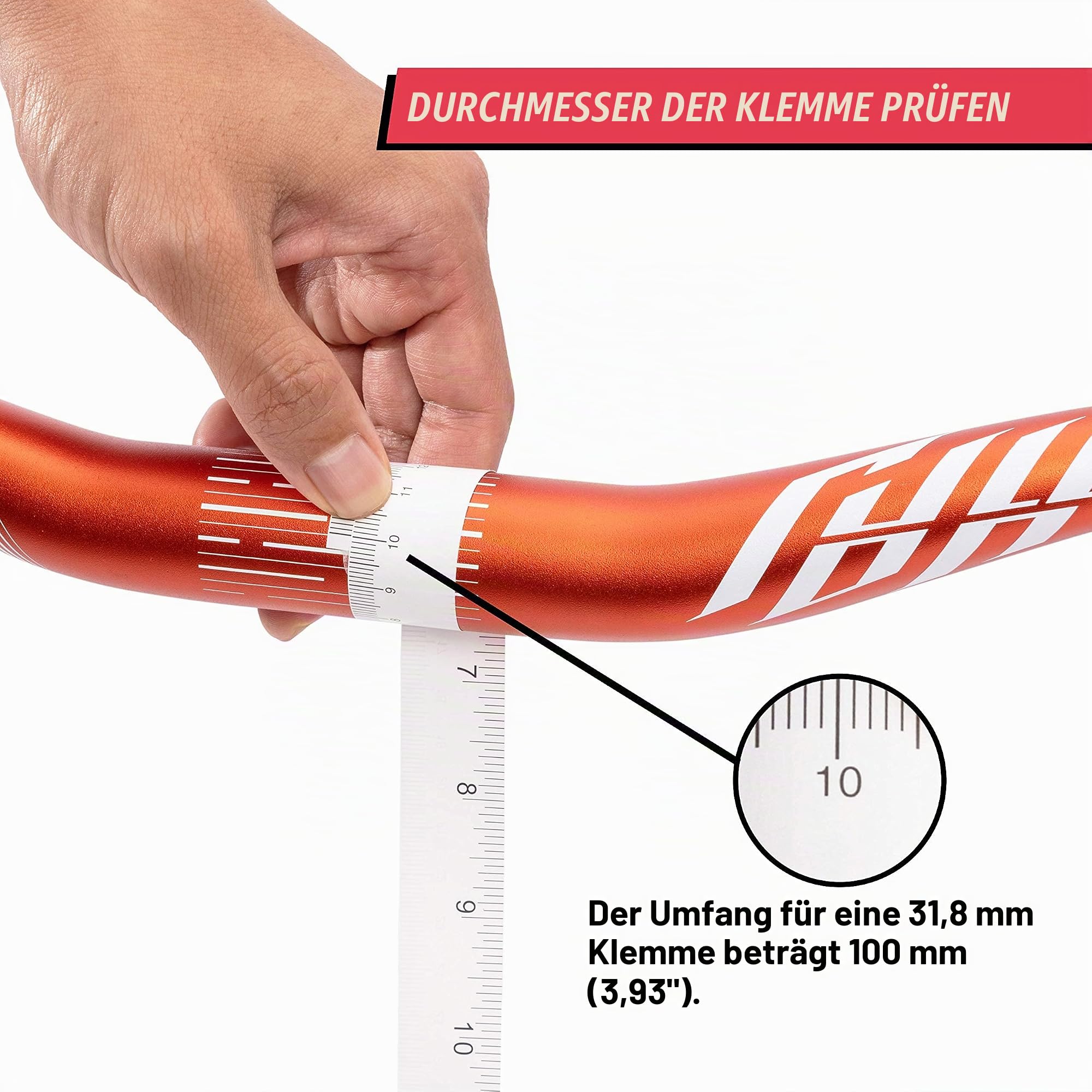 Funn Full On Riser Lenker, Klemme 31.8mm, Breite 785mm, Rise 30mm (Orange) | AL6061 dreifach konifiziert, wenig Backsweep, sandgestrahlt eloxiert, für Trail, Enduro, MTB, BMX und Straße