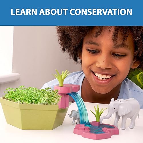 Miniatura 3 de Wild Scenes Elephants' Watering Hole - Kit de cultivo y juego respetuoso con el medio ambiente, juguete de conservación de vida silvestre, juego de