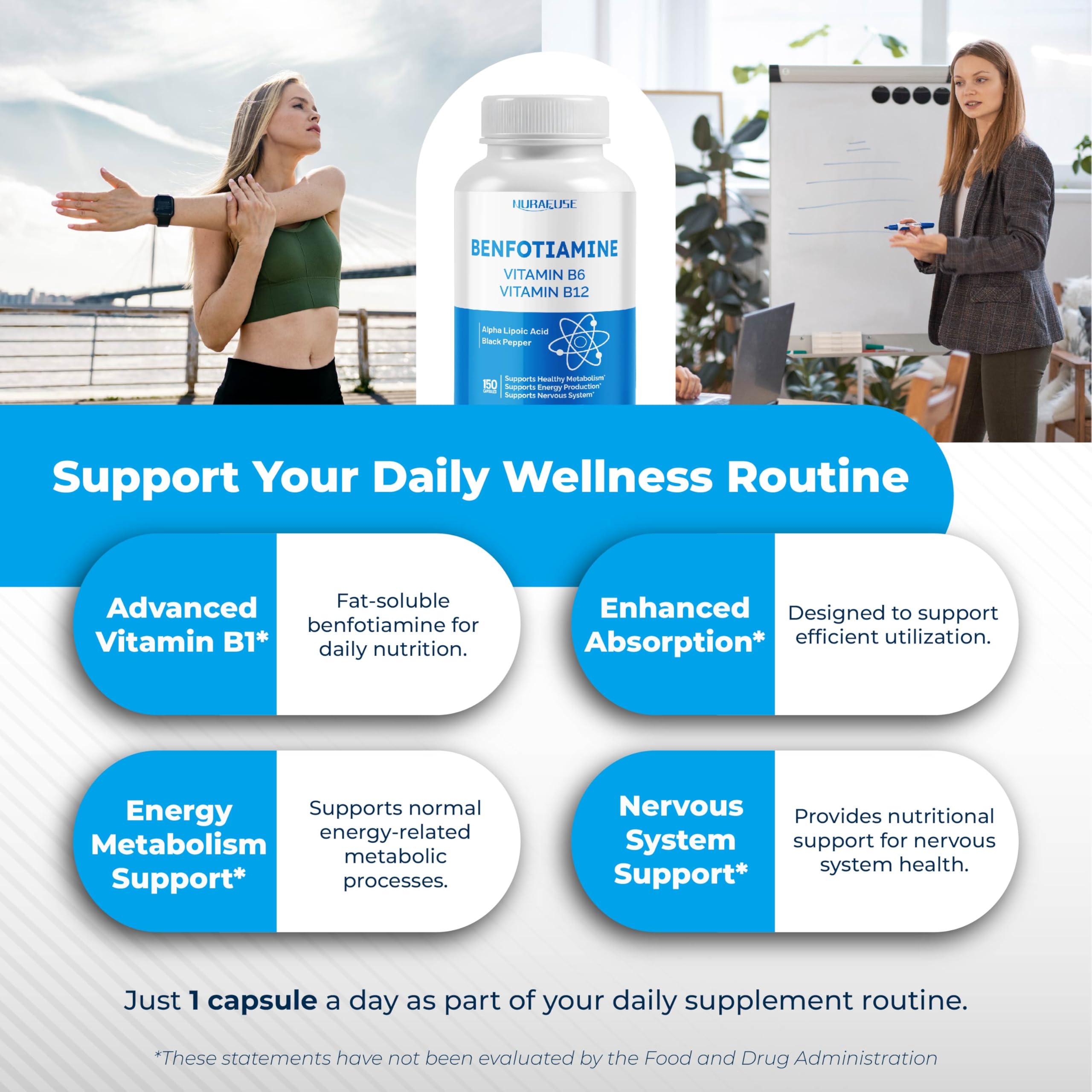 Benfotiamine 6-in-1 Complex for Metabolic Wellness, 150 Capsules — Amazon image 5