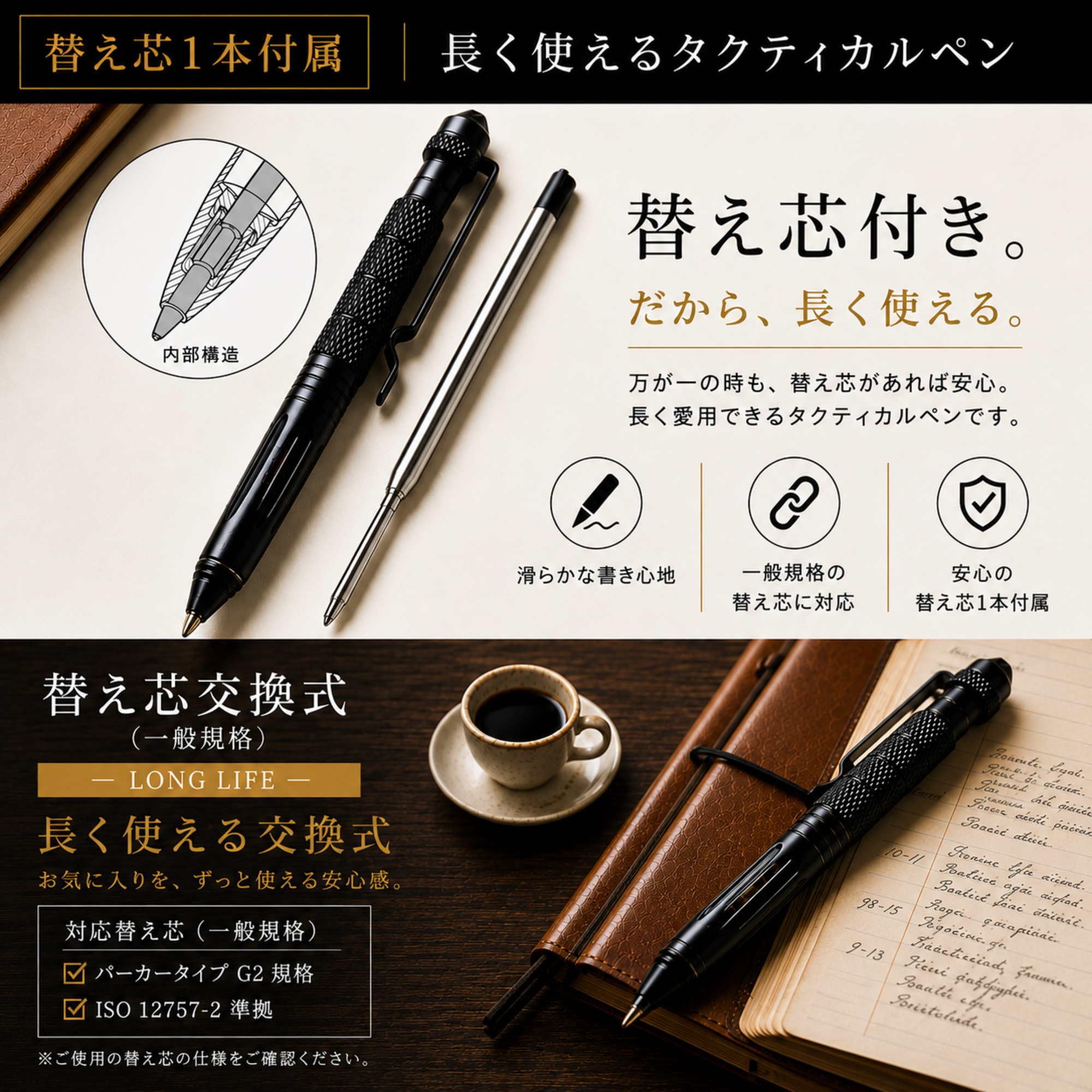 送料無料　タクティカルぺん Amazon | CATSOBAT タクティカルペン グラスブレーカー付き 多機能