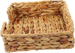 Ciieeo Seaweed Woven Storage Basket – Decorative Coffee-Colored Organizer For Fruits, Snacks, And Household Items, Farmhouse Style