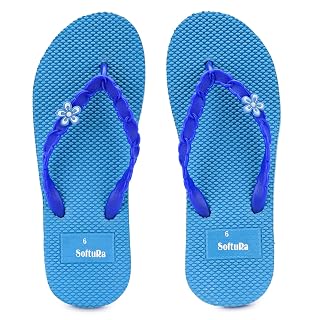 SOFTURA Women Hawai Slippers for Daily Use | Soft Cushioned Ladies Chappal | Lightweight Anti-Slip Comfortable House & Outdoor Footwear