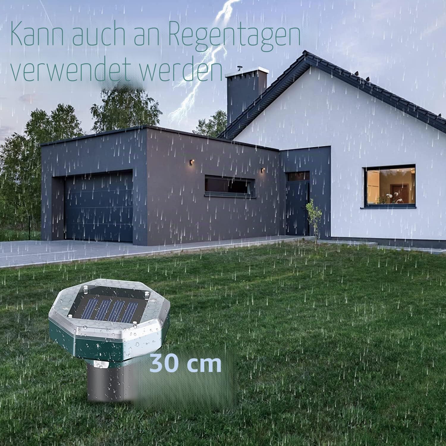 Maulwurf Vertreiber, Wasserfester Maulwurfsvertreiber Solar-Ultraschall Maulwurfschreck zur Vertreibung von Erdhörnchen, Maulwürfen und Wühlmäusen aus Gärten (8)