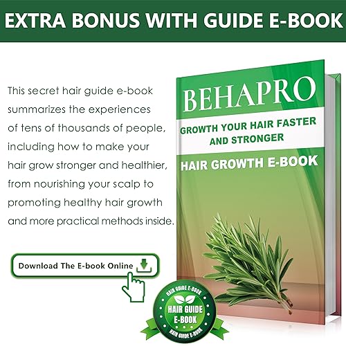 Miniatura 6 de Juego de champú y acondicionador para el crecimiento del cabello con spray protector del calor, aceite de argán y queratina de romero, productos de