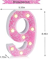 Vista 185 de Foaky LED Letter Lights Sign Marquee Light Up Letters Sign for Night Light Wedding/Birthday Party Battery Powered Christmas Lamp Home Bar