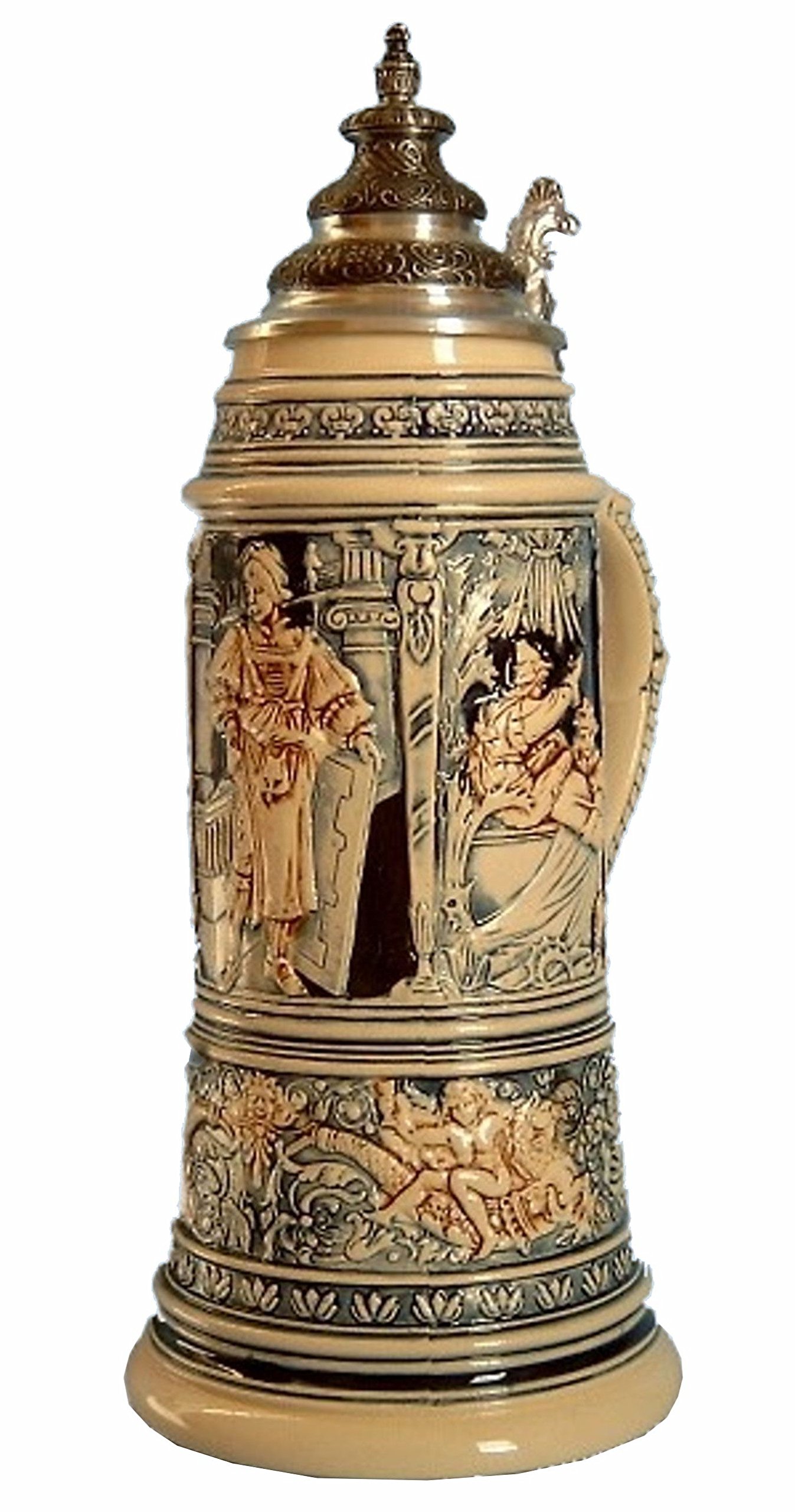 Chope de bière allemande médiévale KING 2L le cadeau idéal pour passionné d'histoire et de bière
