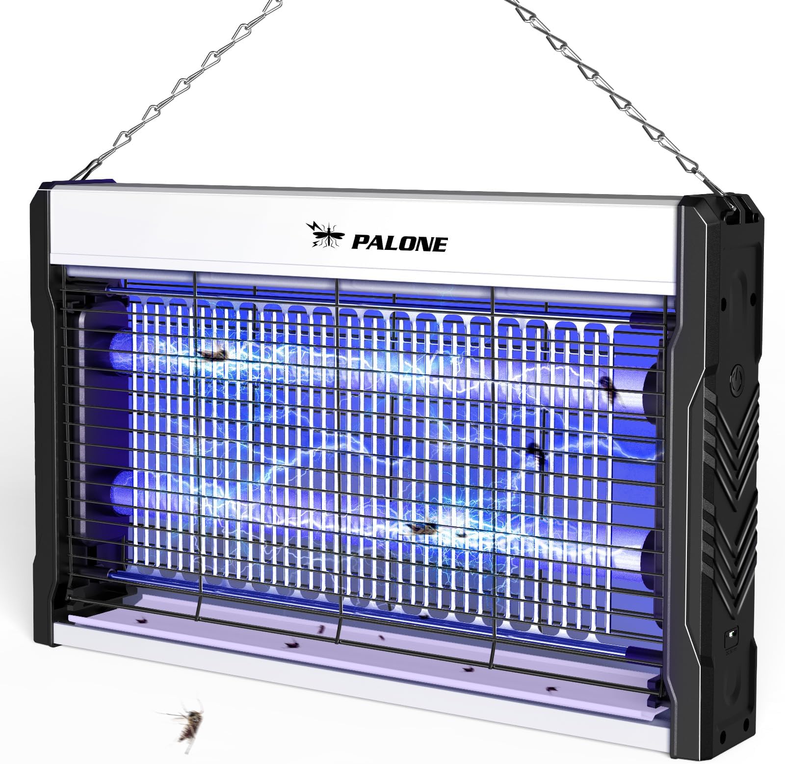PALONE Fly Killer, Powerful Electric Fly Zapper, UV Light Insect Bug Catcher, USB Electronic Mosquito Trap Repellent, Removable Washable Tray, Bug Zapper for Indoor Commercial Industrial Domestic Use