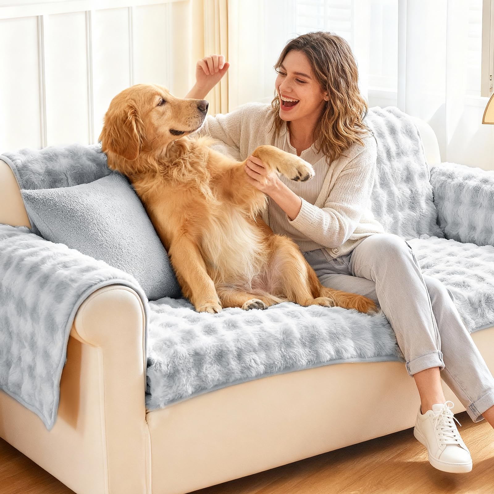 Housse de canapé en peluche chaude et douce de qualité supérieure