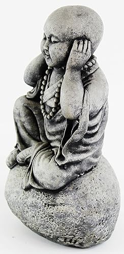 Miniatura 3 de Escultura concreta de Buda de las estatuas sabias del monje del mal