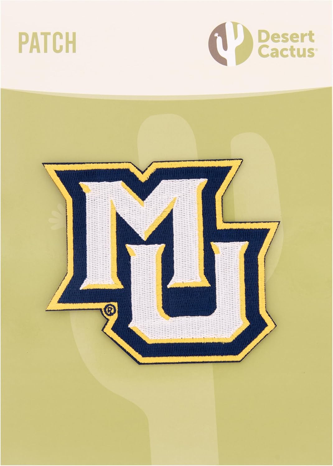 Desert Cactus Marquette University Patch – Embroidered Iron On/Sew On Applique for Blazers, Jackets, Backpacks, Bags, Hats & Tactical Gear – Marquette Golden Eagles (Patch - Design B)