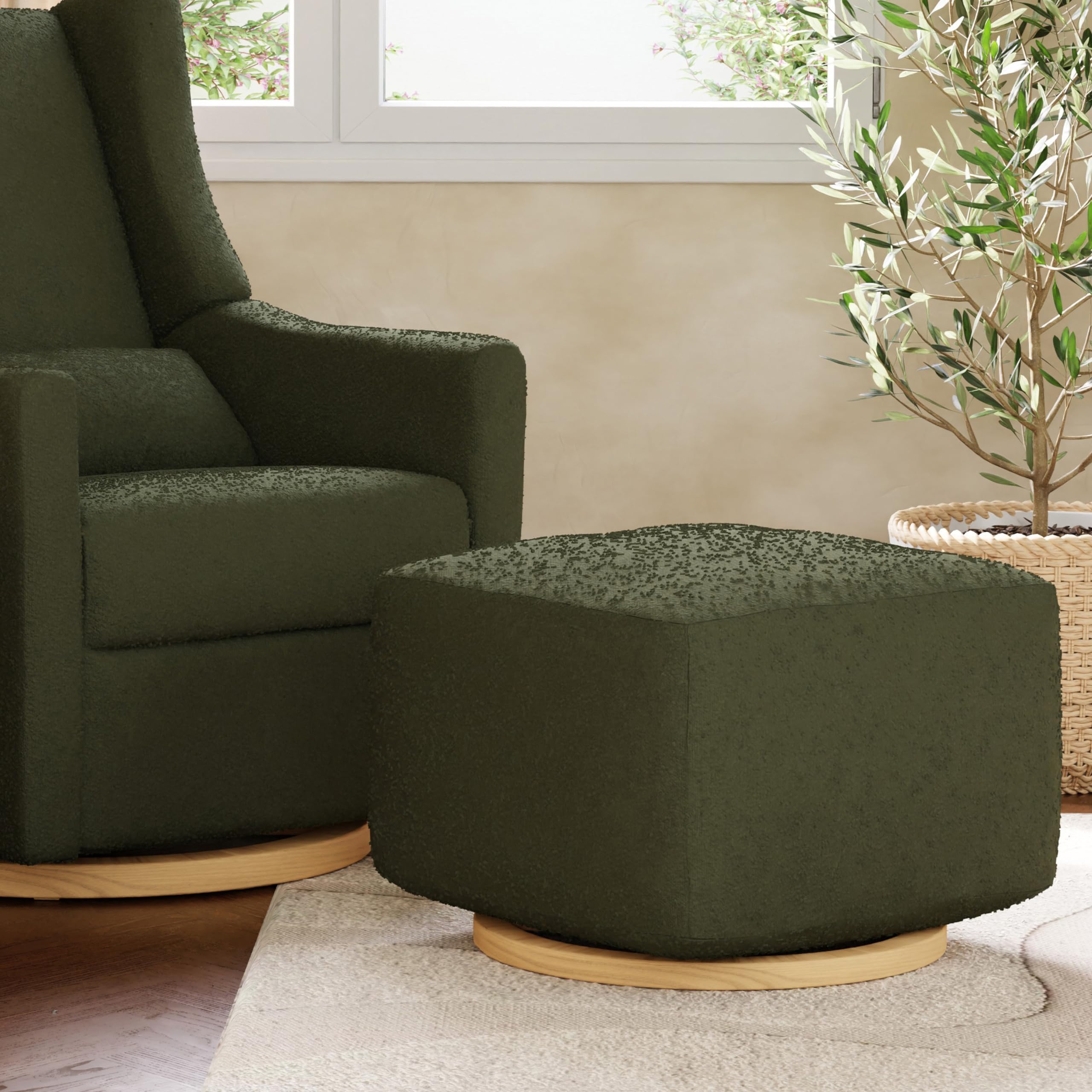 【Kiwi】TREL(トレル) オットマン Amazon.com: Babyletto Kiwi Gliding Ottoman in Olive Boucle with