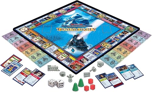 Miniatura 2 de MasterPieces Opoly Juegos de mesa - The Polar Express Train Opoly - Juegos de mesa con licencia oficial para adultos, niños y familia