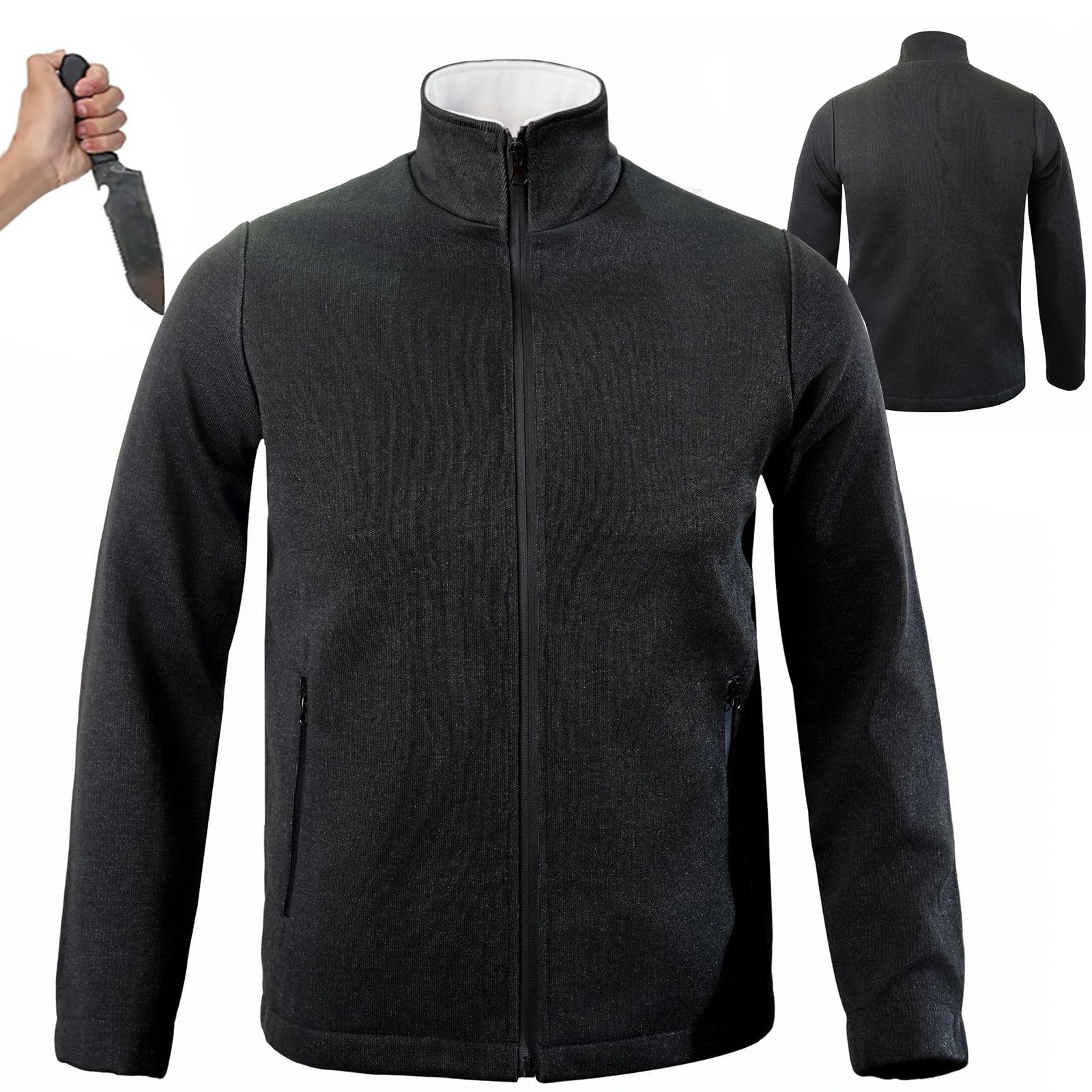 Schutzjacke Der Stufe 5 – Doppellagiger Schutz, Schnittfest Stufe 5 / Stichfest Stufe 4, Schnittfeste Rollkragenjacke, Für Die Persönliche Sicherheit XL