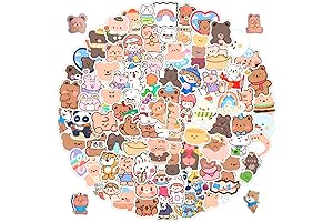 100 Pcs Bear Stickers,Waterproof Bear Stickers for Kids Teens