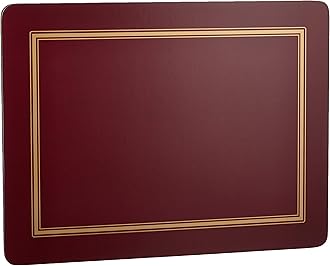 PimpernelClassic Burgundy Placemats, Set of 6, 30.5 x 23cm