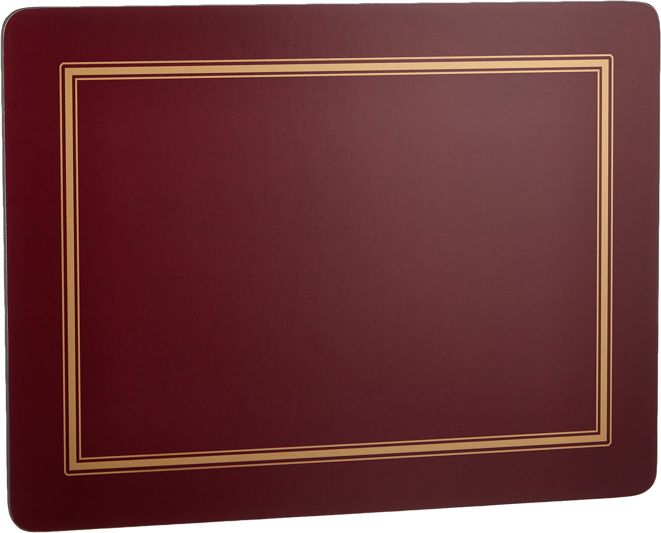 Pimpernel Classic Burgundy Placemats, Set of 6, 30.5 x 23cm