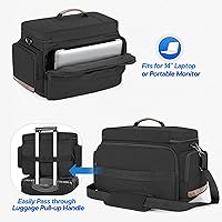 Vista 4 de LoDrid Travel Carry Case Compatible with PS5PS5 SlimPS4PS4 ProPS4 SlimXbox OneXbox One X for Console and 15.6" Laptop, Protective Gaming Bag with