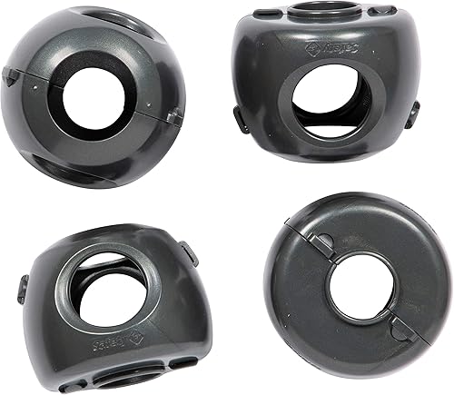 Vista 3 de Safety 1st Parent Grip - Fundas para pomos de puerta, gris/carbón, 4 unidades (paquete de 1)