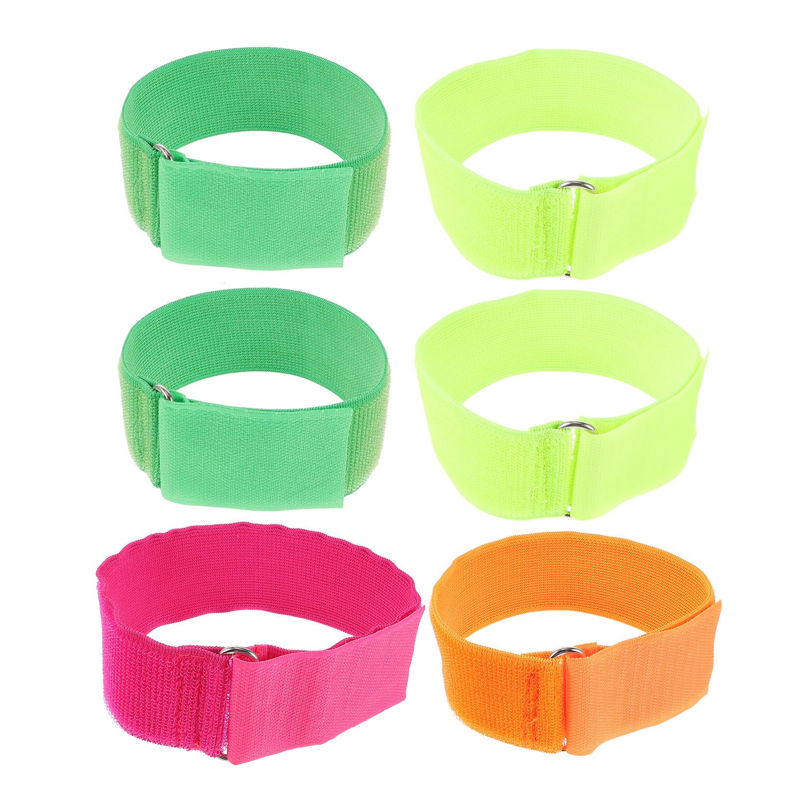 Toyvian 3 Legged Race Bands 6 pack Adjustable Elastic Tie Ropes for Kids Relay Games Nylon Leg Straps with Tape for Sports Day School Events Parties
